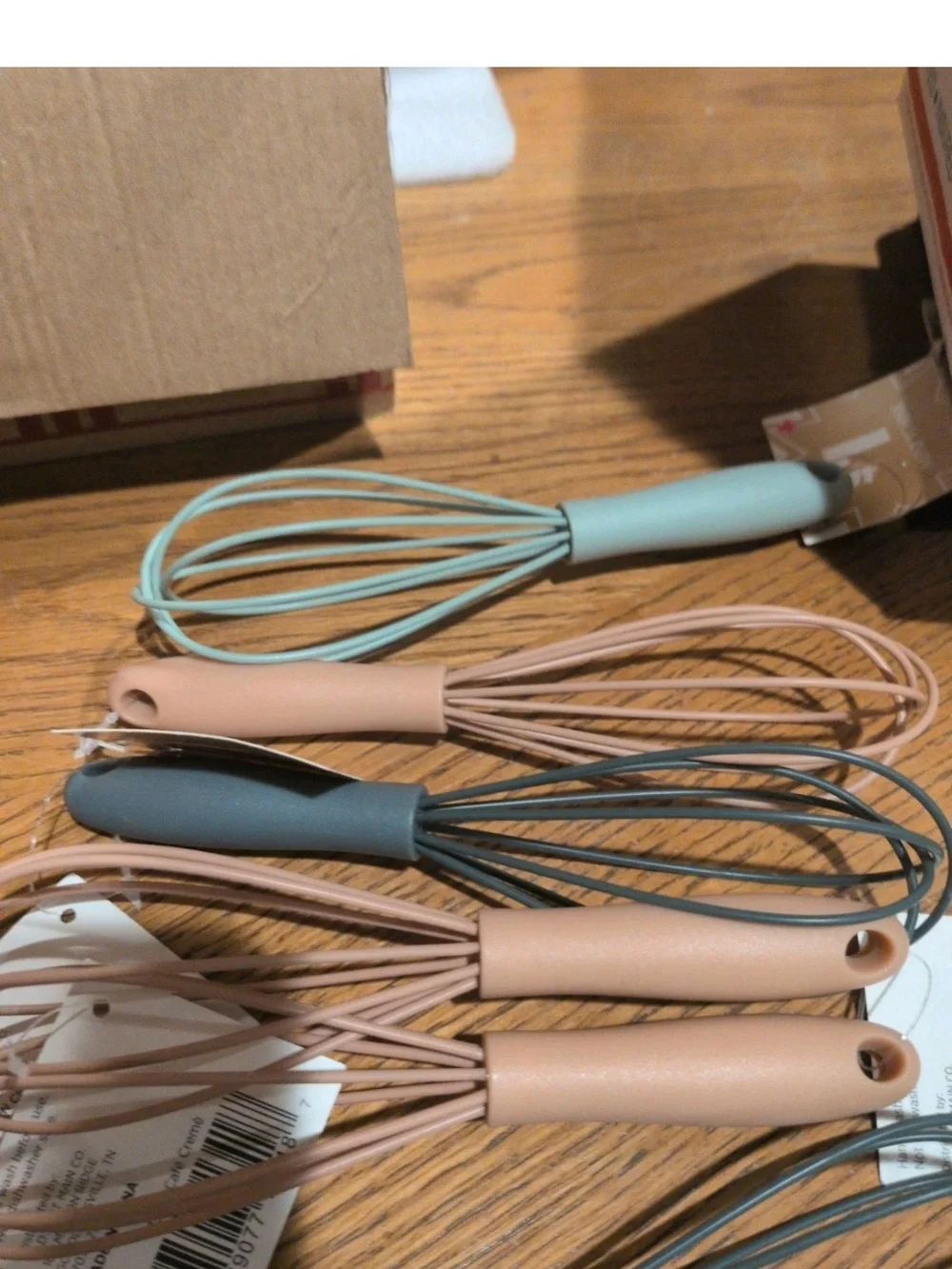 Silicone Hand Whisk - Assorted Blue, Mint & Taupe 12 Count